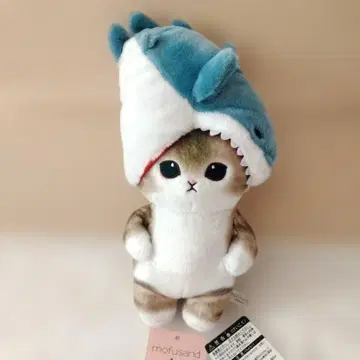 모프 샌드 mofusand 뽀떼따마 봉제 인형 물어뜯는 상어냥 베이지