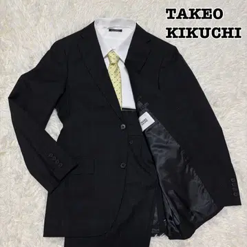 [ 극미품 ] TAKEO KIKUCHI 체크 무늬 수트 셋업 블랙 816