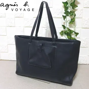 새상품급 에네스베 보야주 토트백 가죽 A4 수납 가능 블랙