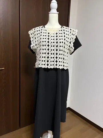 꽃 무늬 손뜨개질 베스트