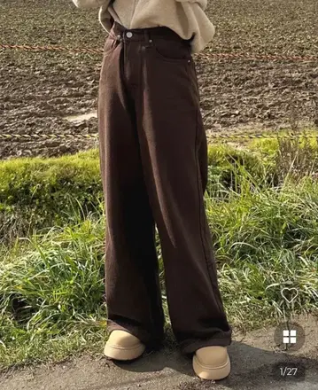 nugu JVKBRT1433 코튼 스트레이트 팬츠