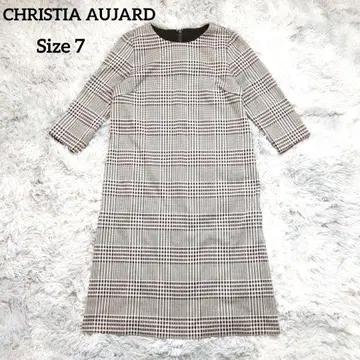 [ 새상품급 ] CHRISTIA AUJARD 글렌체크 패턴 원피스 7호