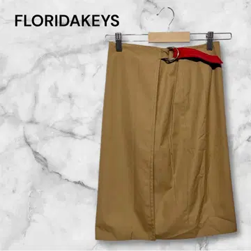 플로리다 키즈 플레어 실루엣 스커트 벨트 포함 무릎 기장 S~M 사이즈