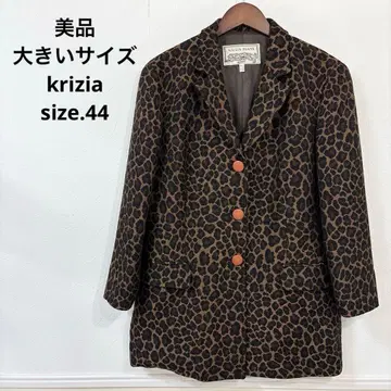81 새상품급 빅 사이즈 krizia 레오파드 표범 무늬 코트 이탈리아