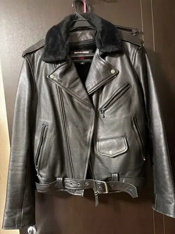 MOTO FIELD 블랙 더블 라이더 자켓