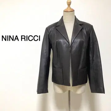 NINA RICCI 브라운 컬러 가죽 자켓
