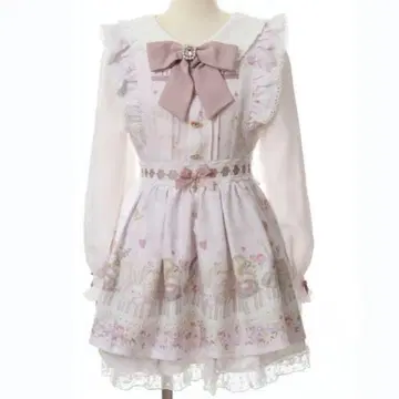 LIZLISA 멜로디 버니 패턴 셋업 핑크 양산형 지뢰계