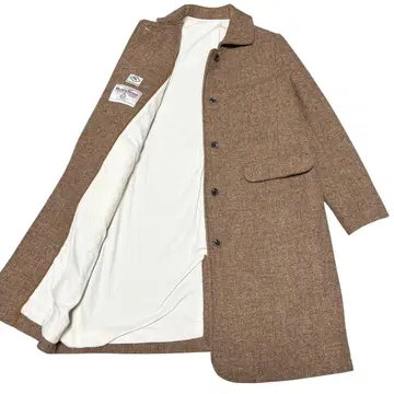 새상품급 팰리시 해리스 트위드 스텐카라 코트 오렌지 프리 사이즈