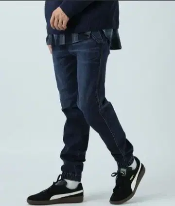 베이플로우 스트레치 웜 데님 조거 팬츠