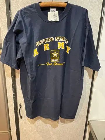 US Army T셔츠 X-LARGE 네이비 미사용 메이드인 USA