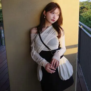 crayme Hagoromo Tulle Tops black