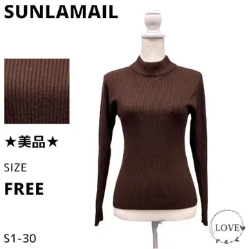 새상품급 SUNLAMAIL 상의 니트 스웨터 긴팔 하이넥 s1