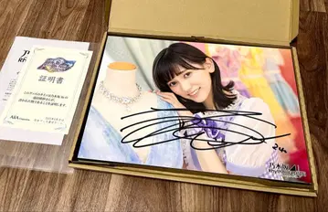 노기자카46 이케다 에이사 친필 사인 패널 노기 페스티벌