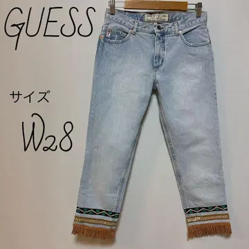 게스 GUESS 프린지 데님 W28 스팽글 청바지
