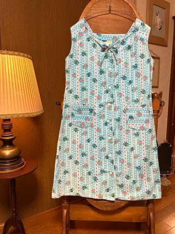 70s 80s 유럽 미국 구제 의류 빈티지 레트로 슬리브리스 원피스