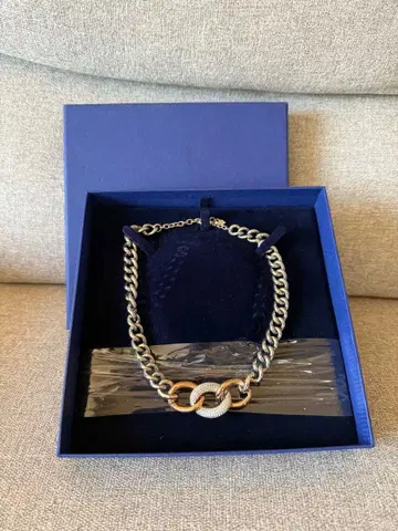 [ 새상품급 ] 스와로브스키 목걸이 크리스탈 로즈 골드 x 실버