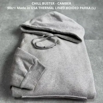 90s USA제 캠버 써멀 라이너 후디드 후드티 L