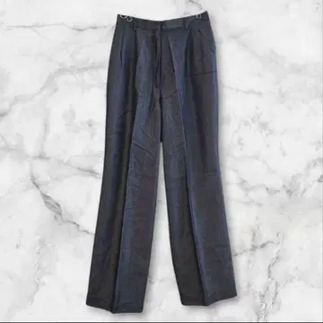 실크 턱인 네이비 팬츠 슬랙스 여성용 64-91 총 안감