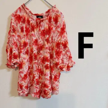 Bobeau 플라워 프린트 반팔 블라우스