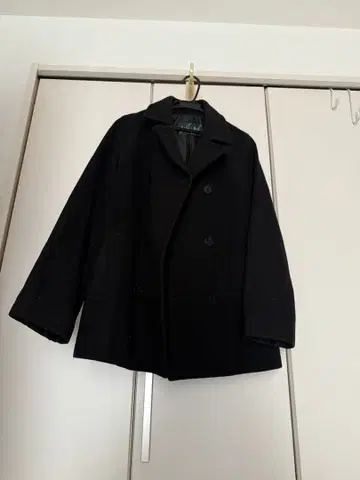 EAST BOY 블랙 울 피코트 9호