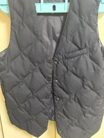 네이비 퀼팅 베스트 남성용 쉽스 TAION (클리닝 완료)