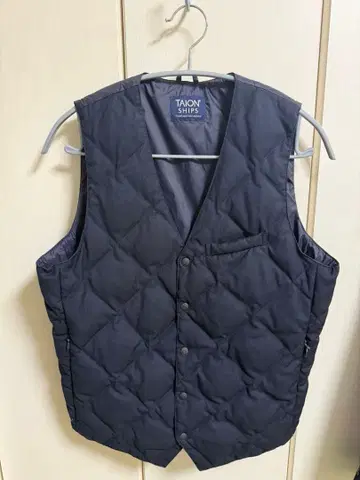 네이비 퀼팅 베스트 남성용 쉽스 TAION (클리닝 완료)