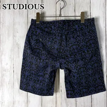 스튜디어스 숏팬츠 올 패턴 네이비 블랙 바이컬러 M 구제 의류