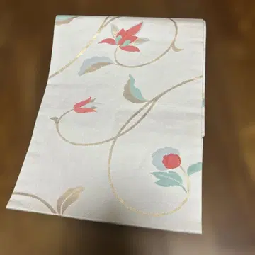 고급 구촌 오비 나고야 오비 화이트 꽃무늬 기모노 잡화 여성용 패션