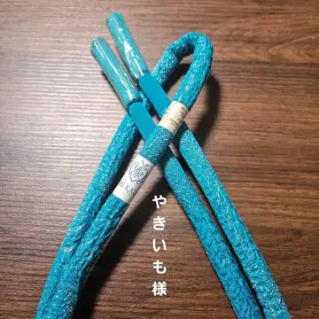 터콰이즈 색상 라메 믹스 둥근 끈