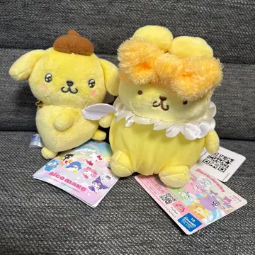 산리오 폼폼푸딩 마스코트 2개 세트