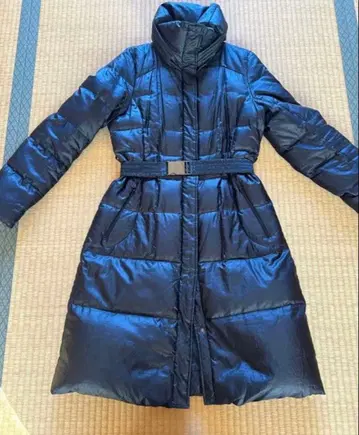 23구 블랙 다운 롱 코트