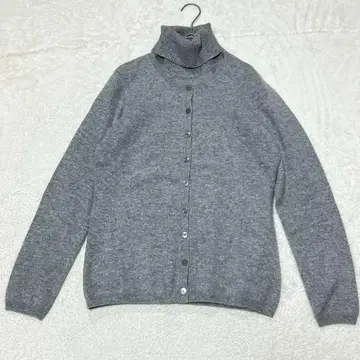 유니클로 캐시미어 100% 앙상블 가디건 터틀넥 L