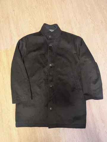 고품질 블랙 스텐카라 코트 캐시미어 코트