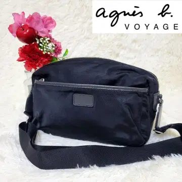 새상품급 에네스베 보야주 숄더백 나일론 블랙 x 그레이