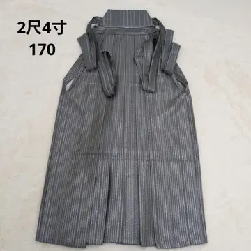 실버 라메와 블랙 스트라이프 하카마 가랑이 없음 2척 4촌 170
