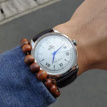 ORIENT Bambino 자동 시계 실버 새상품급
