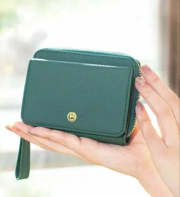새상품 BARCOS 그린 접이식 지갑 코인 포켓 부착