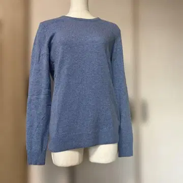 캐시미어 긴팔 크루넥 스웨터 파랑