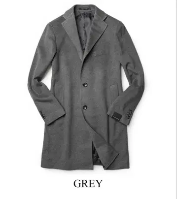 딸리아또레 코트 체스터 코트 멜톤 캐시미어 100% 그레이