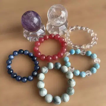 컬러풀 비즈 팔찌 세트 6개