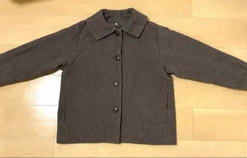 무인양품 재생 울 혼방 숏코트 (모카 브라운) 여성 S 모카 브라운