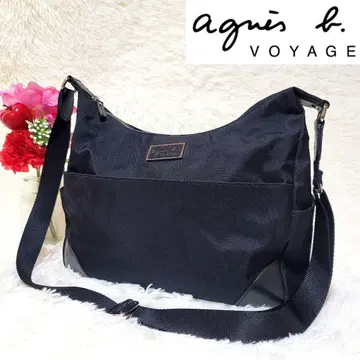 새상품급 에네스베 보야주 숄더백 나일론 로고 플레이트