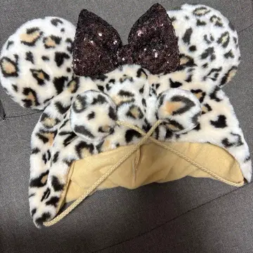 디즈니 레오파드 무늬 레오파드 팬캡 브라운