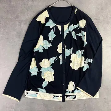 LEONARD 레오나르 크루넥 가디건 44 빅 사이즈