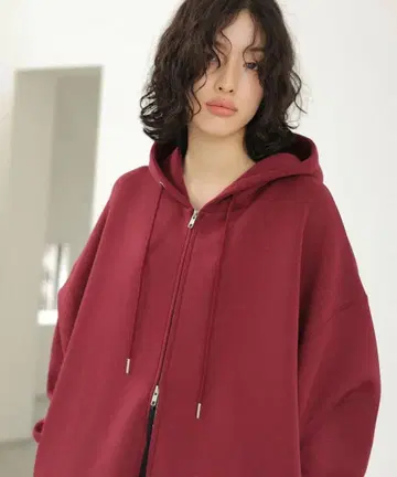 렙심 LEPSIM 퍼프 에어 ZIPBIG 후디 빨간색 레드