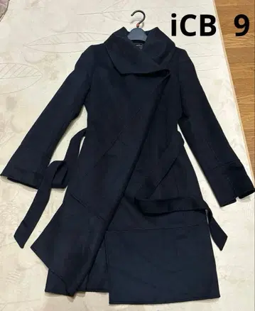 iCB 울 캐시미어 혼방 여배우 옷깃 스탠드 카라 롱 코트 9 사이즈