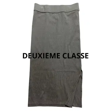 두지엠 클라세 리브 타이트 스커트 슬릿 베이지 카키 일본제