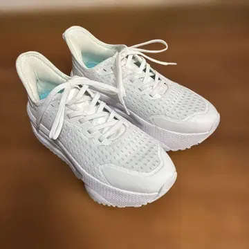 [ 화이트 통굽 메쉬 스니커즈 경량 러닝화