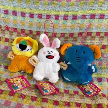 타베코 동물 스트랩 마스코트 3개 세트