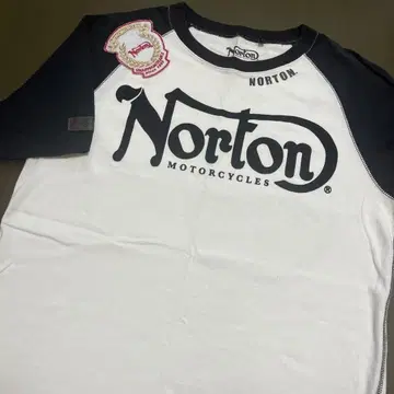Norton 로고 T셔츠 화이트/블랙 L사이즈
